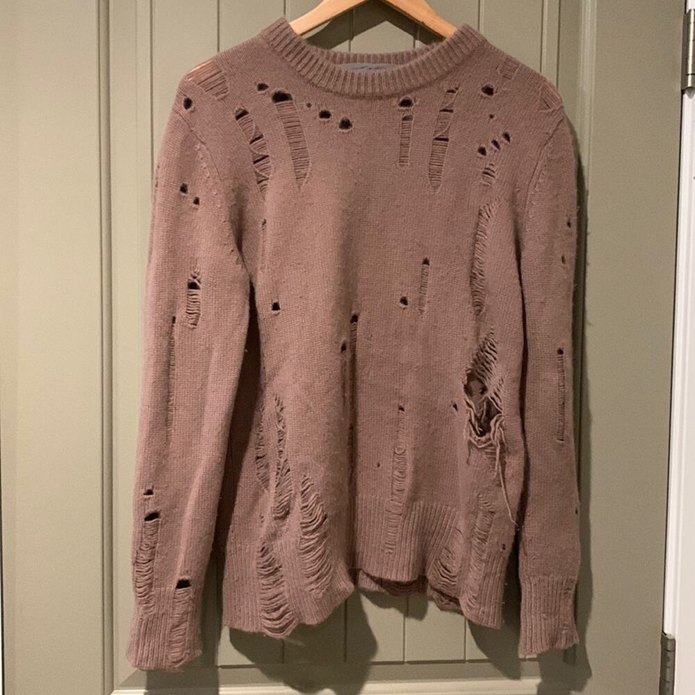 RAQUEL ALLEGRA Cashmere Destroyed Sweater